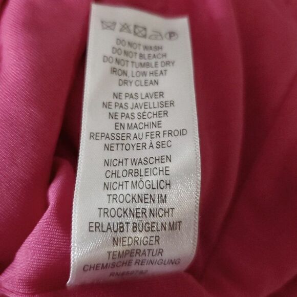 NEW Adrianna Papell Pink Lace Bodycon Dress 2 Long Sleeve Full Zipper Back - Picture 8 of 8